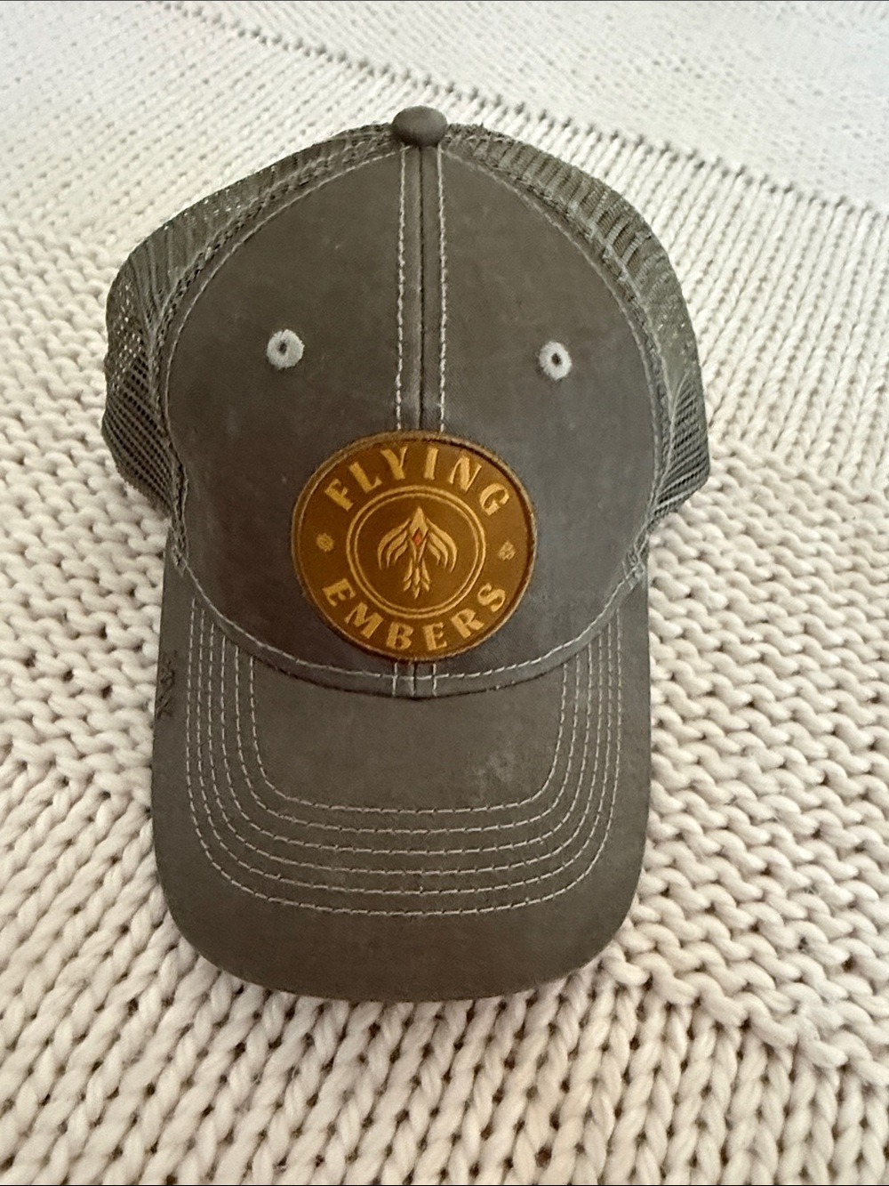 Flying Embers Olive Mesh Back Trucker Hat